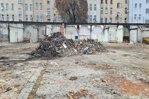 Wyburzenie 14 budynków, wykop 70 tys m3 + zasypki i remedacja Wrocław ul. Kolejowa