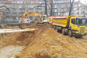 Wykop pod rozporami przy ul. Gdańskiej we Wrocławiu