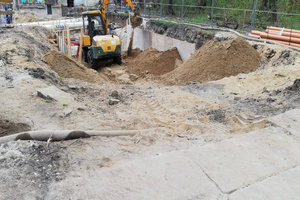 Wykop pod rozporami przy ul. Gdańskiej we Wrocławiu